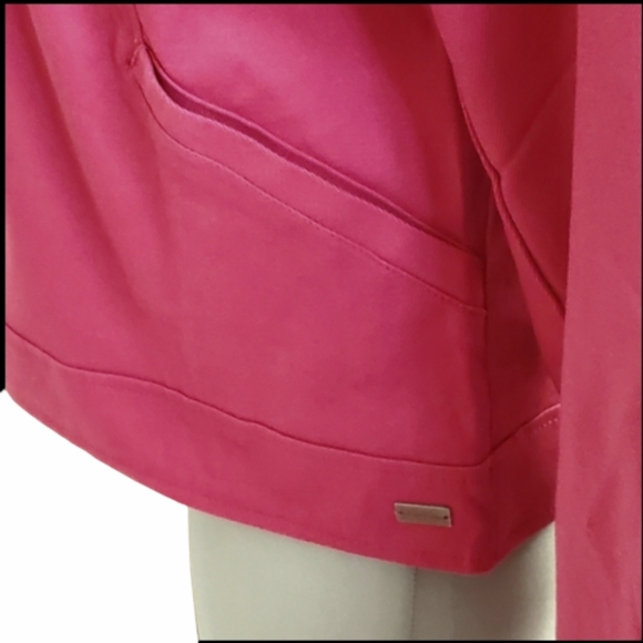 PINKISH RED ☆ CROPPED ☆ ZIP FRONT JACKET ☆ 1X ☆  NWOT - Picture 10 of 12